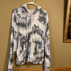 Victoria secret pink tye dye full zip